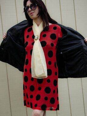 Vintage Polka Dot Midi Dress